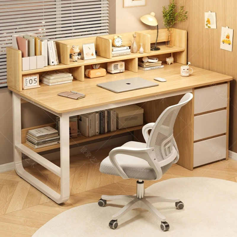 Office Furniture Factory - Scrivania robusta con libreria integrata, tavolo