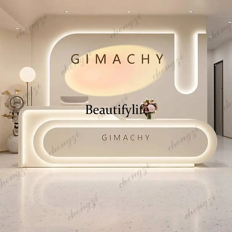 Bancone Reception con Ampio Di - Office Furniture Logo recensione e prezzo